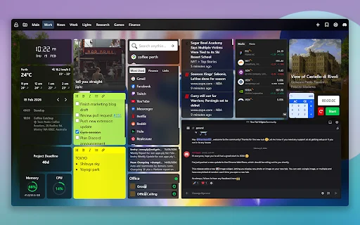 New Tab Widgets – Dashboard Pribadi Terbaik untuk Chrome - Screenshot 4