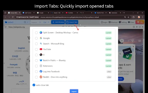 Split Screen in Tab: Multitask TradingView & ChatGPT Mudah - Screenshot 1