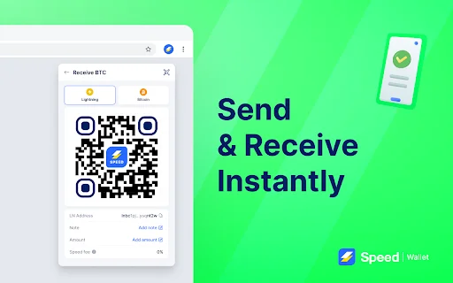 Speed Bitcoin Lightning Wallet: Kirim BTC Instan di Chrome - Screenshot 2