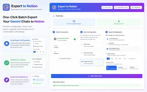 Ekspor Chat Gemini ke Notion – Sinkronisasi Otomatis & Cepat - Screenshot 4